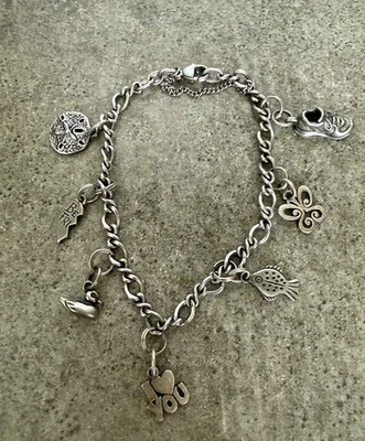 James Avery 7 подвеска 925 Серебряный рыбы обуви бабочка утка песок доллар браслет 7,2 - Изображение 1 из 4