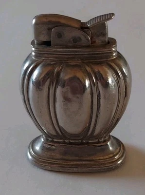 ENCENDEDOR DE PIE EVANS VINTAGE PLATEADO 3" H, 1945 A 1952 PAT. EE. UU.   Re19023 Foto 1 de 4