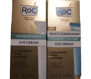 LOT OF 2 Roc Multi Correxion Hydrate + Plump Eye Cream *BRAND NEW* - Picture 1 of 7