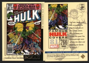 Al Milgrom SIGNED Incredible Hulk Famous Comic Covers Upper Deck Marvel Art Card - Picture 1 of 1