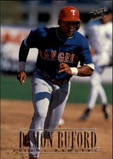 1996 Ultra Texas Rangers Baseball Card #418 Damon Buford