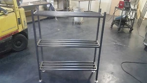STAINLESS STEEL GRADE304 1100x400x1.2(H) HEAVY DUTY MEAT HANGING /STORAGE RACK - Picture 1 of 1