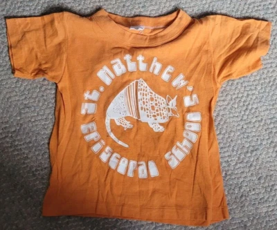 VTG Boy Sportswear TShirt Size 6-8 St. Matthew School Episcopal Single Stitch - Image 1 of 4