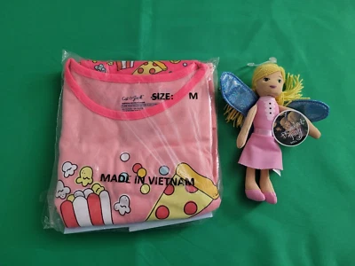 Cat & Jack Girls 2pc Sleepwear Set M (7/8) & Dreamland Fairy Doll Gift Lot of 2 - Image 1 of 4