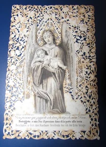 Santino Holy Card MERLETTATO Angelo custode primi 900 - Bild 1 von 2