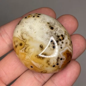 TOP Beautiful 53.7g Natural Polished Silk Banded Lace Agate Crystal Madagascar - Picture 1 of 7