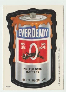 Wacky Packages 1985 Topps Sticker #44 Everdeady Battery - Imagen 1 de 2