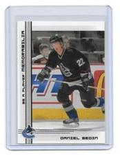 2000-01 BE A PLAYER MEMORABILIA DANIEL SEDIN ROOKIE CARD #397