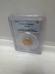 2010 1c Lincoln Shield Cent PCGS MS65RD See - Picture 1 of 10