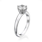 1 Carat J-K/VS2 Real Diamond Engagement Ring Round Cut 14K White Gold