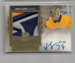 2022-23 Upper Deck The Cup Limited Logos Juuse Saros 7/50 - Picture 1 of 2