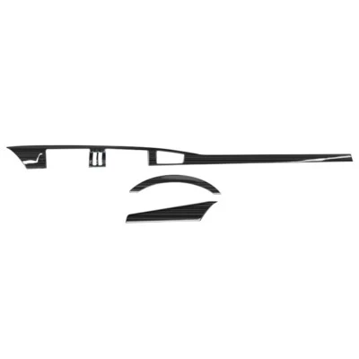 Para Toyota Corolla 2014-16 Consola Titanio Negro Salpicadero Tira Panel Borde Coche Foto 1 de 4