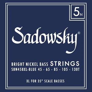 Sadowsky SBN45BXL Blue Label Taperwound Nickel Bass Strings; Extra long 45-130 - Picture 1 of 1