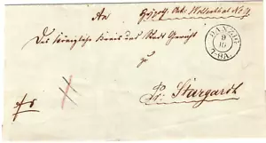 PREUSSEN /DANZIG Vorphilat. Briefhülle WOLLENTHAL/DANZIG (K2) - STARGARDT - Bild 1 von 1