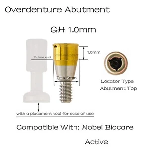 Overdenture Removable Locater Abutment 1,0 mm GH für Nobel Biocare Active RP - Bild 1 von 17