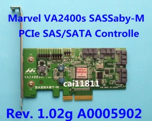 46R3460 IBM MARVELL VA2400S REV. 1.02G SAS RAID CONTROLLER - Picture 1 of 8