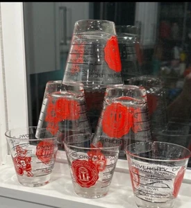 Nice Set Of GEORGIA BULLDOGS Whiskey Glasses W/194O'S  50'S BOWL GAMES Set 6. - Picture 1 of 7