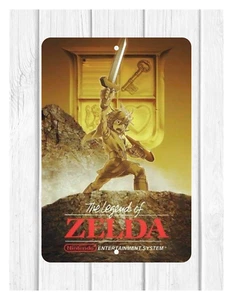 LEGEND OF ZELDA LINK MASSGESCHNEIDERT 8"X12" METALL WANDSCHILD MANN HÖHLE BÜRO - Bild 1 von 1