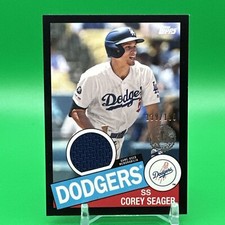 2020 Topps Corey Seager 35th Anniversary Black Game Used Patch # /199 Dodgers SP
