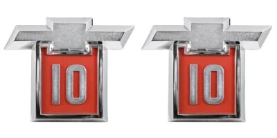 NEW Front Fender Bowtie Emblem PAIR / FOR 1964 CHEVY C10 K10 TRUCK SUBURBAN 9325 - Image 1 of 4