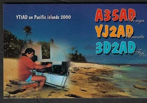 QSL CB Radio CARD"3D2AD,YT1AD On Pacific Isl.,Dr. Hrane Milosevic",Fiji(Q7226) - Picture 1 of 2