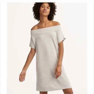 Abito Lou & Grigio Chiaro Manica Corta Elasticizzata Maglia Spalle Scolle M - Foto 1 di 10