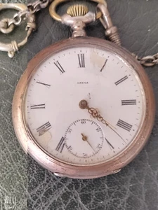 Antike OMEGA Taschenuhr Savonette Uhr Silber Ø ca.51mm läuft um 1900 Unisex 85gr - Bild 1 von 8