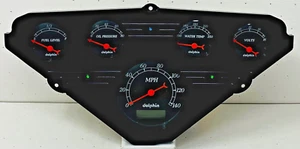 1955 1956 1957 1958 1959 Chevy Truck 5 Gauge Dash Panel Cluster Set - Picture 1 of 8
