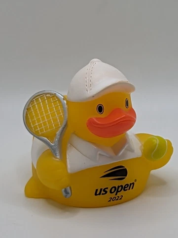 2022 US Open Tennis Promotional Souvenir Rubber Duck with Ball Racket & Clothes Cover