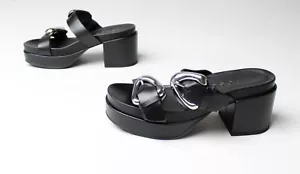 Aerosoles Women's Chance Platform Slide Sandal JL3 Black Size US:6 UK:4 - Picture 1 of 12