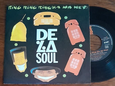 SP  7" DE LA SOUL Ring ring Hip hop 1991 VG+ VG+ - Photo 1/2