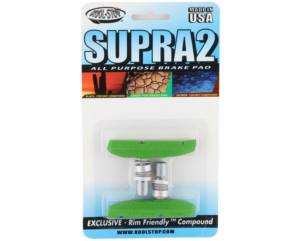 Pastilhas de freio Kool Stop Supra 2 (verde limão) - Imagem 1 de 1