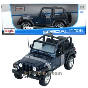 Maisto Special Edition 1:18 Scale Die Cast SUV - Dark Blue JEEP WRANGLER RUBICON - Picture 1 of 3