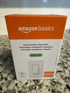 NEU Amazon Basics einpoliger Smart Switch FUNKTIONIERT mit Alexa weiß - Bild 1 von 5