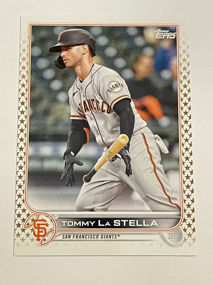 2022 Topps Baseball Gold Stars #241 - Tommy LaStella - San Francisco Giants - Image 1 of 1