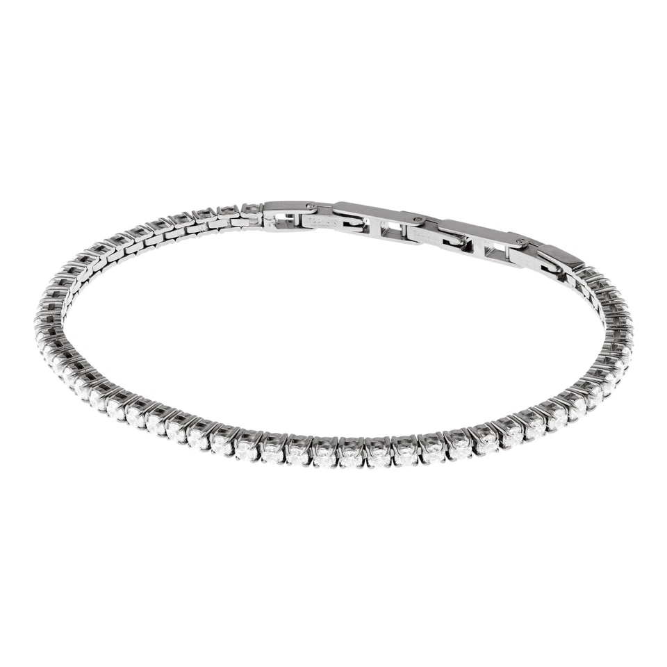 Ernstes Design Damen Armband Tennisarmband Edelstahl mit Zirkonia A655 16-19 cm - Bild 1 von 2