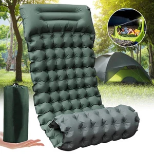 Camping Inflatable Mattress Air Mat Sleeping Pad Hiking Roll Up Bed Xmas Gift - Picture 1 of 14