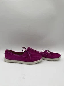 Women’s Geox Genova Moc Boat Shoes Pink Size 41 - Picture 1 of 5
