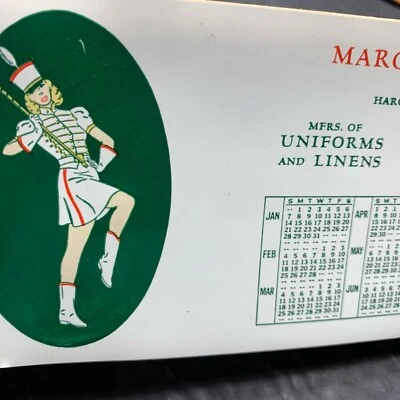 Celluloid Blotter Cover Majorette Pin Up Chicago 1951 Ruben D’Anoca President - Image 1 of 4