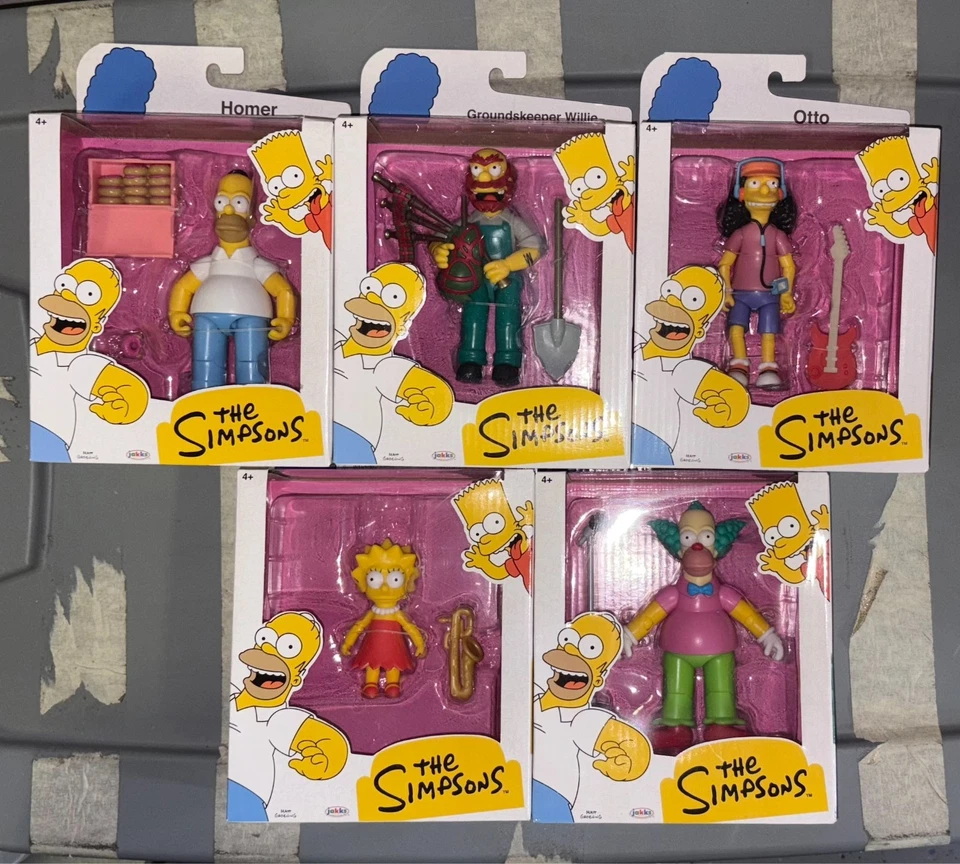 Jakks Pacific Los Simpson Krusty, Lisa, Otto, Homer, Willie Nuevo en caja Foto 1 de 1