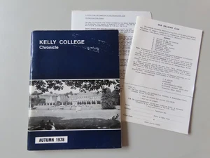 Mount Kelly College Chronicle Autumn 1978, Tavistock Devon, Ephemera Photo - Bild 1 von 6