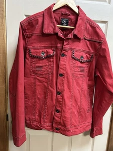 Elite Premium Denim Men Red Jeans & Jacket 38x32 Pants, XL Jacket - Picture 1 of 23