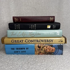 Lot 5 Ellen G White Books HC, Counsels On Diet & Foods, Great Controversy, More - Picture 1 of 18