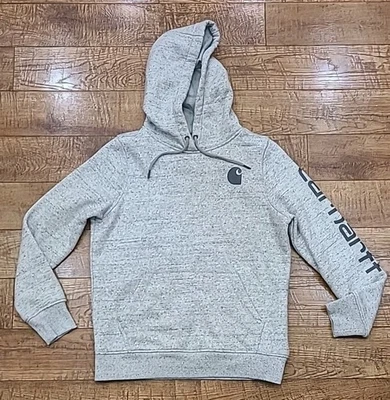 Sudadera con capucha para mujer Carhartt gris jaspeado calce relajado mediana (8-10)  - Imagen 1 de 4