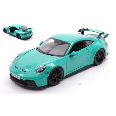 PORSCHE 911 GT3 2021 ACQUAMARINE 1:24 Burago Auto Stradali Modellino Nuovo - Immagine 1 di 3