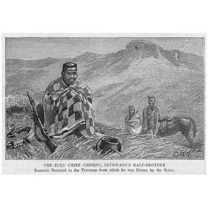 SOUTH AFRICA The Zulu Chief Usibepu or Zibhebhu kaMaphitha - Antique Print 1888 - Picture 1 of 1