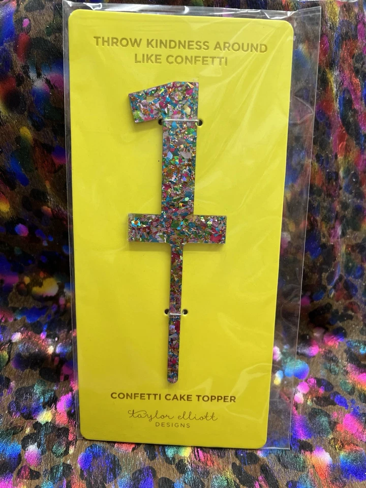 Topper de pastel de confeti NUEVO por Taylor Elliott Designs 1 Foto 1 de 1