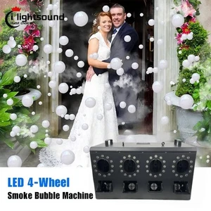 1500W 48LED 4 Wheel Smoke Bubble Fog Machine For Disco Party Club Lighting Show - Picture 1 of 4