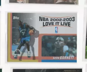KEVIN GARNETT 02-03 TOPPS NBA LOVE IT LIVE EINSATZKARTE - HOLEN SIE SICH DIESE TOLLE KARTE JETZT - Bild 1 von 22