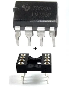 5PCS LM393AP + Sockets Dual Differential Voltage Comparator IC - Imagen 1 de 9